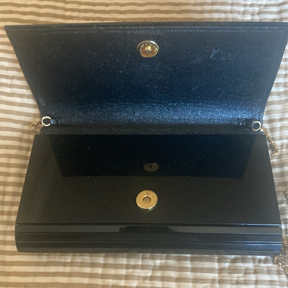 Vintage black plastic clutch - Picture 3 of 4